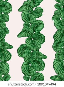 Seamless indigo tropical pattern.
