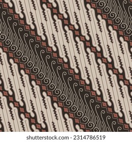 Seamless Indonesian Batik pattern, art number 166