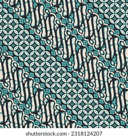 Seamless Indonesian Batik pattern, art number 176