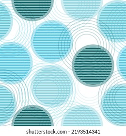 Seamless Ink Dot Concept. Blue Flying Explosion Color.  Abstract watercolour background with colorful circles on white. Multi-colored elements, stars, circles.