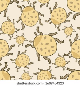 Seamless Insect Patterns Backgrounds Textures Printing Stock Vector ...