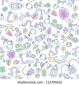 Seamless insects wallpaper
