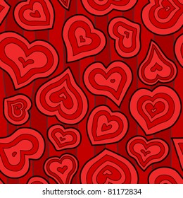 Seamless Inset Heart Background – Vector Version