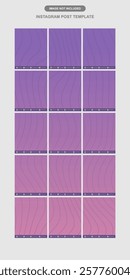 Seamless Instagram feed background template, puzzle-style, creative and modern for brand aesthetics