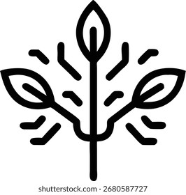 Seamless integration of botanical leaf and circuitry design in black silhouette