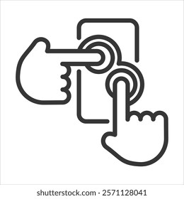 Seamless Interaction Icon Vector Illustration Outline