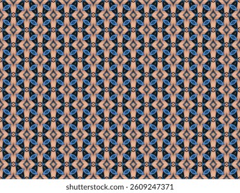 Seamless Interior Wallpaper Endless Fashion Cloth Digital Visual Geometric Symmetric Decoration Background Art Tile Textile Perspective Fabric Template Design Luxury Shape Texture Graphic Pattern.