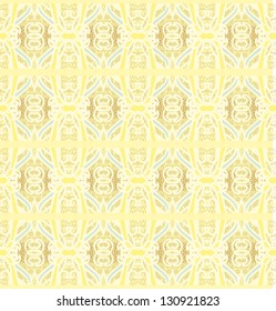 Seamless interlaced abstract texture, pastel lemon-yellow - grey color palette