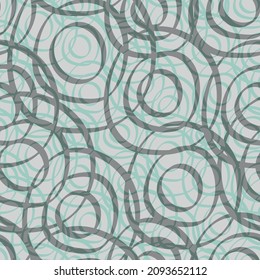 Seamless interlaced stylish pattern. Repeating vector geometric background design with concentric circles.
