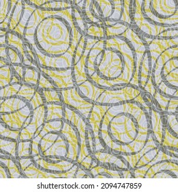 Seamless interlaced stylish pattern. Repeating vector geometric background design with concentric circles.