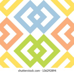 Seamless Interlocked Squares Geometric Background Pattern