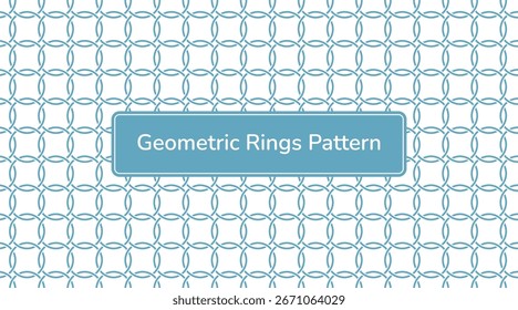 Seamless Interlocking Rings Pattern – Geometric Linked Circle Background Vector