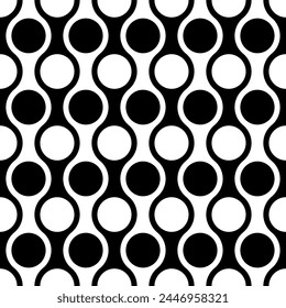Seamless Intersecting Geometric Circle Pattern Background