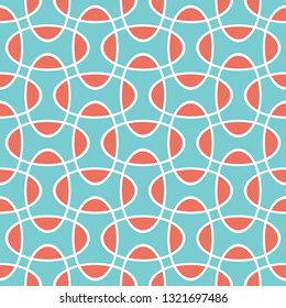 Seamless intersecting geometric overlapping ellipse circle pattern background.