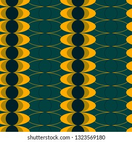 Seamless intersecting geometric overlapping ellipse circle pattern background.