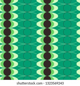Seamless intersecting geometric overlapping ellipse circle pattern background.