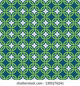 Seamless Intersecting Geometric Vintage Circle Pattern