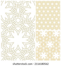 Seamless Intersecting Geometric Vintage Circle Pattern background