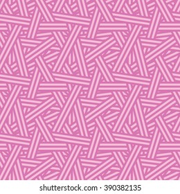 Seamless Interweaving Lines Nature Vector Pattern Background