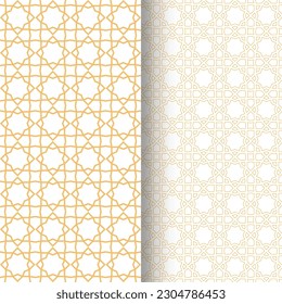 Seamless Intricate Islamic Geometric Pattern with 8 point star