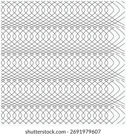 Um padrão de guilhochê monocromático sem costura e intrincado com linhas finas, entrelaçadas, adequado para fundos de segurança.