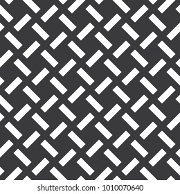 Seamless inverse black and white diagonal simple basic rectangular geometric pattern vector