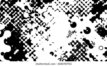 Inverso transparente negro y blanco diagonal de piel animal camuflaje blobs vectorial patrón vectorial