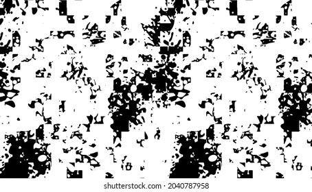 Inverso transparente negro y blanco diagonal de piel animal camuflaje blobs vectorial patrón vectorial