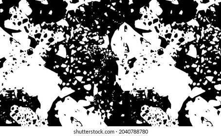 Inverso transparente negro y blanco diagonal de piel animal camuflaje blobs vectorial patrón vectorial