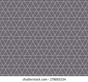 Seamless inverse black and white islamic hexagonal star pattern vector