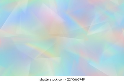 Seamless iridescent background - vector illustration of holographic prism  light reflections . Abstract colorful mutlicolored texture with blur effect. 