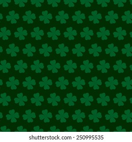 Seamless irish pattern with clover leafs