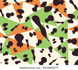 Seamless Irregular Geometric Pattern Vector
