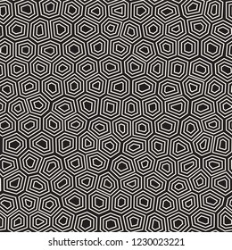 Seamless irregular lines vector mosaic pattern. Abstract chaotic tessellation texture. Random shapes pavement background