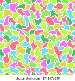 Seamless irregular lines vector mosaic pattern. Abstract chaotic tessellation texture. Random shapes.