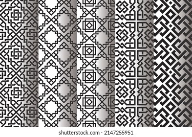 seamless islamic arabic geometric pattern vector art 