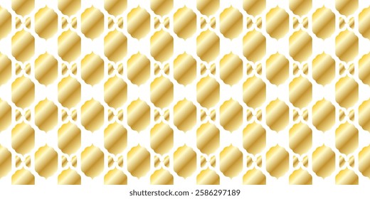 Seamless Islamic Geometric Gold Pattern, Arabic Ornament, for print and background texture