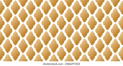 Seamless Islamic Geometric Gold Pattern, Arabic Ornament, for print and background texture