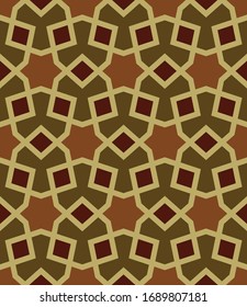 Seamless Islamic Geometric Multicolor Intricate Pattern Vector