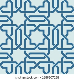 Seamless Islamic Geometric Multicolor Intricate Pattern Vector