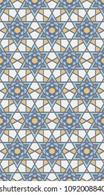 Seamless Islamic geometric pattern. Abstract background.	