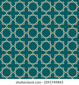 Seamless Islamic Geometric Pattern with Elegant Design
