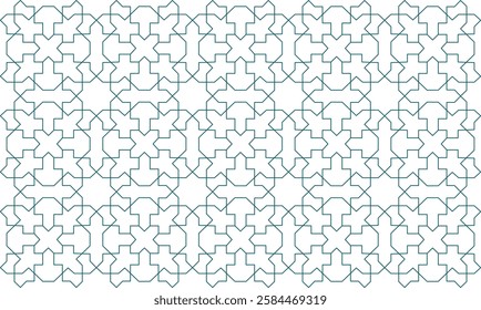 Seamless Islamic Geometric Pattern Traditional, Elegant, and Intricate Design for Backgrounds, Textiles, and Digital Art 