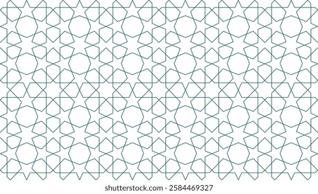 Seamless Islamic Geometric Pattern Traditional, Elegant, and Intricate Design for Backgrounds, Textiles, and Digital Art 