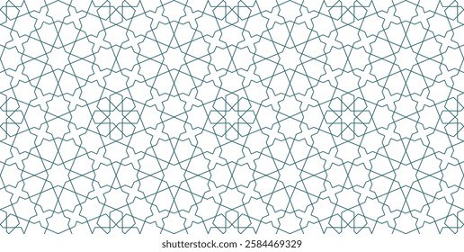 Seamless Islamic Geometric Pattern Traditional, Elegant, and Intricate Design for Backgrounds, Textiles, and Digital Art 