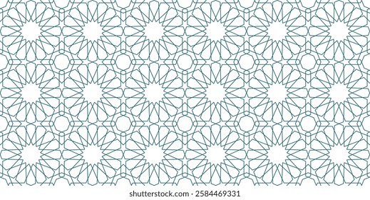 Seamless Islamic Geometric Pattern Traditional, Elegant, and Intricate Design for Backgrounds, Textiles, and Digital Art 