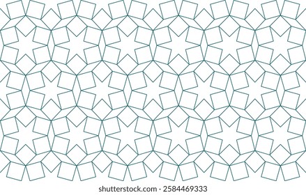 Seamless Islamic Geometric Pattern Traditional, Elegant, and Intricate Design for Backgrounds, Textiles, and Digital Art 