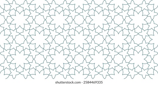 Seamless Islamic Geometric Pattern Traditional, Elegant, and Intricate Design for Backgrounds, Textiles, and Digital Art 