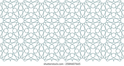 Seamless Islamic Geometric Pattern Traditional, Elegant, and Intricate Design for Backgrounds, Textiles, and Digital Art