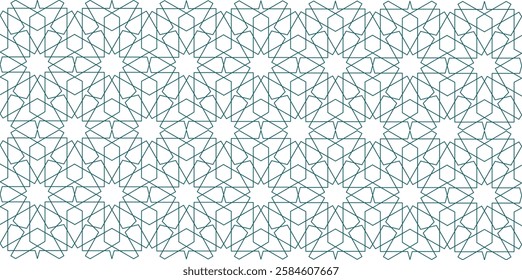 Seamless Islamic Geometric Pattern Traditional, Elegant, and Intricate Design for Backgrounds, Textiles, and Digital Art